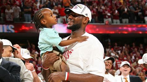 LeBron and Bronny James through the years .